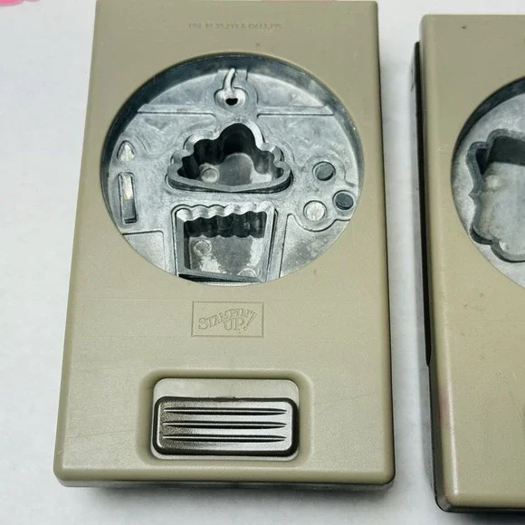 Stampin' Up! Locking Paper Punch LOT of 4 Tags Arrows Cupcake Scrapbook Cards - Picture 7 of 11